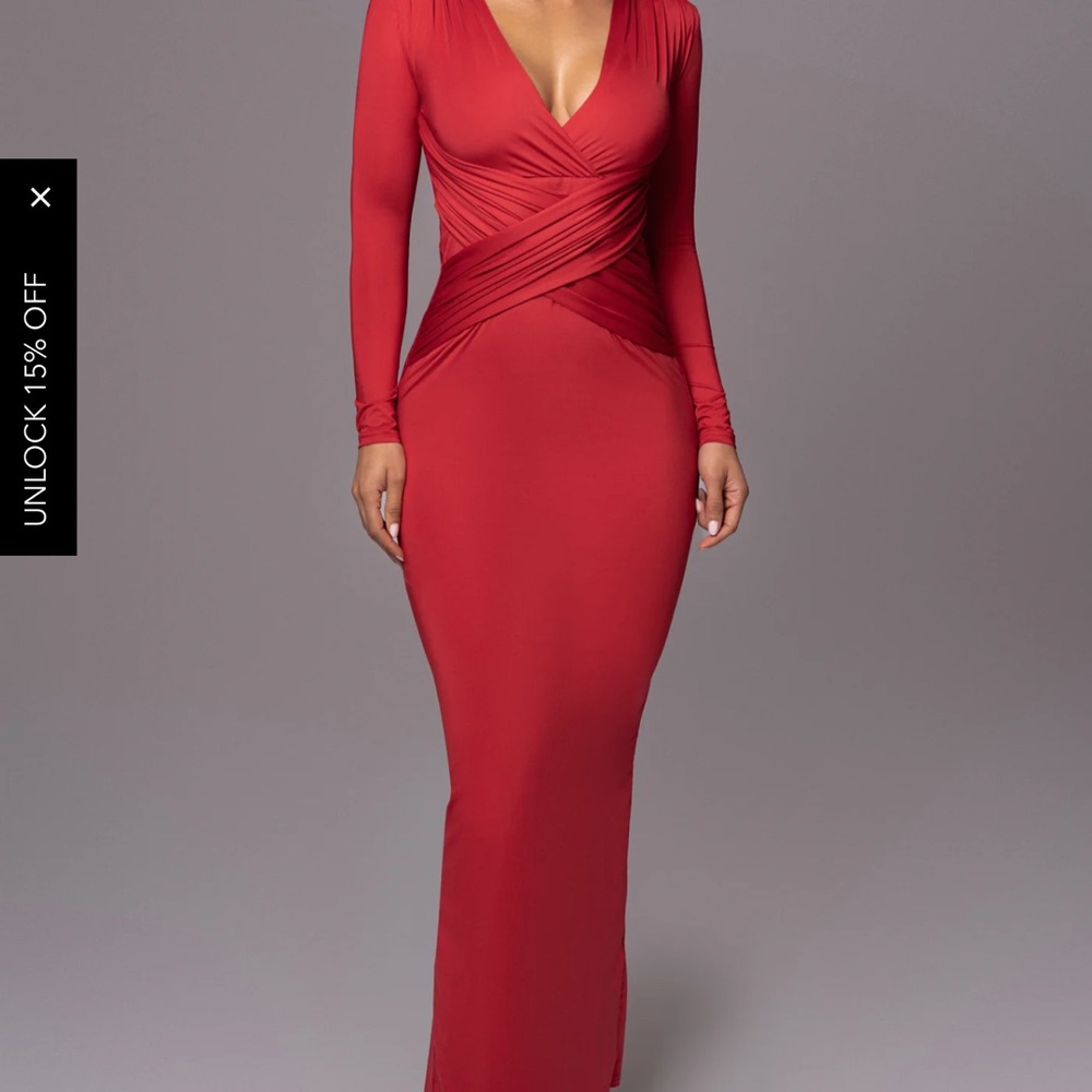 JLUXLABEL Black  Long Sleeve Dress (pictured in Red)
